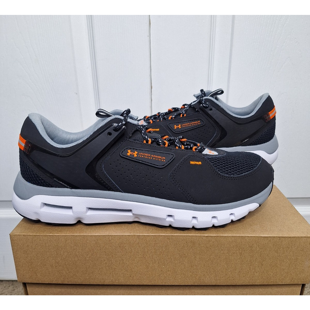Under Armour Summit Trek Black Orange size 12 Men's Training Shoes No Box